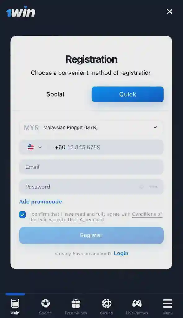 1win registration 1win registration