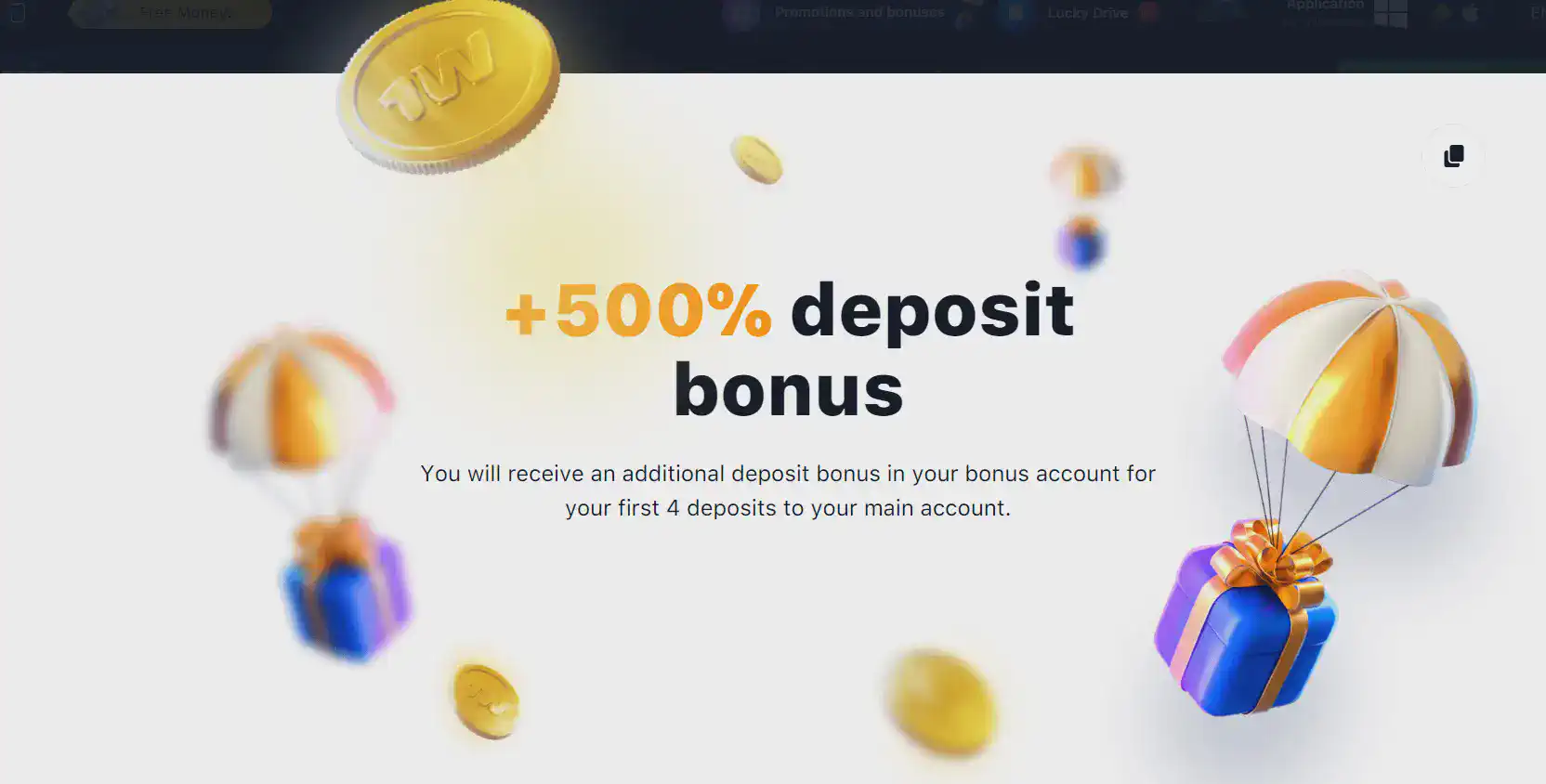 1win welcome bonus in Malaysia